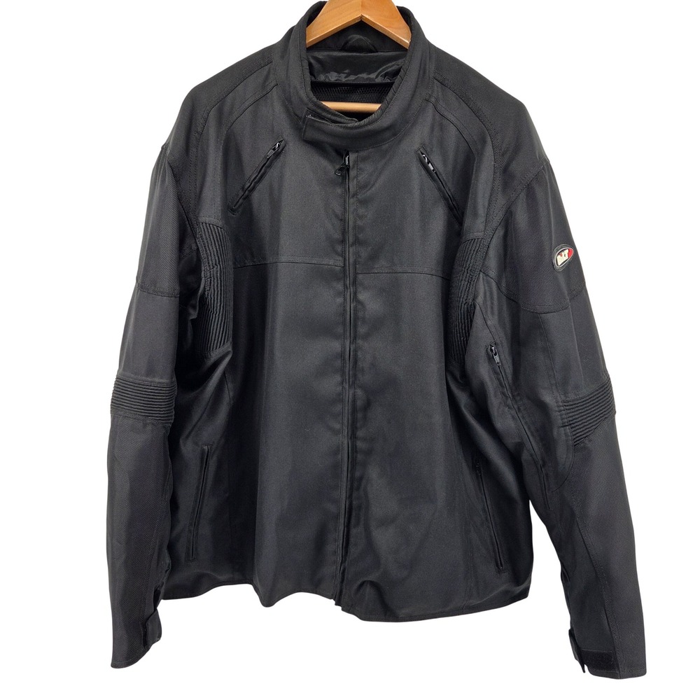 Bilt Mens 4XL Black‎ Motorcycle Jacket Padded Mesh Armor Racing Biker *No Liner*
